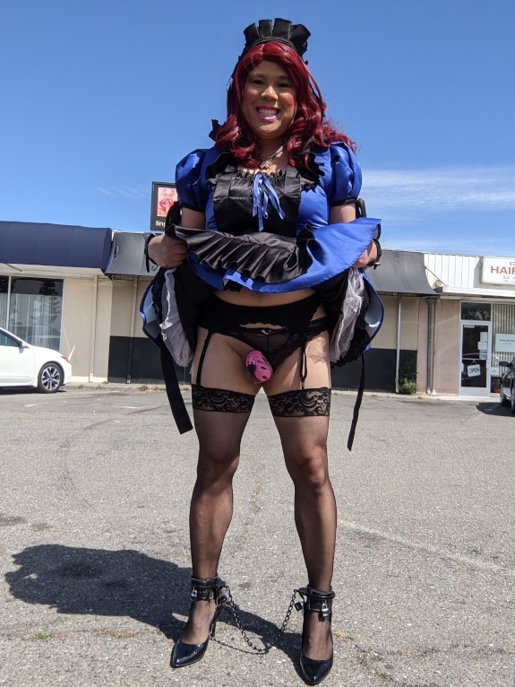 Sissy Candy in Public