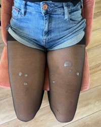 Cum on nylon leggs photo