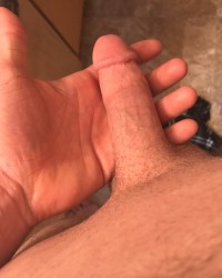 I’m horny so y not touch my cock photo