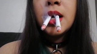 Multiples, dangles et hardcore smoking Fetish avec MissDeeNicotine