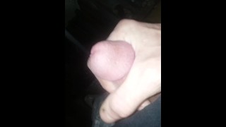 Standing outside in thunder storm masturbating. Jacking off in the rain.