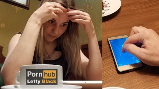 Vibromasseur à distance dans un lieu public - Letty Black