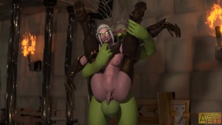 Vissage de la vis - Maiev & Orc Warcraft Futa - Ayasz