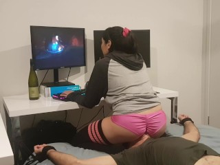 Girlfriend Facesitting with Surprise Fart