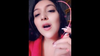 Curvy Babe smoking fetish