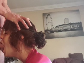 Girl getting Deep Throat Facefucked and Gags on the Cock