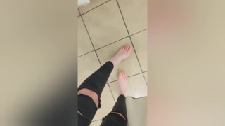 Public foot tease 