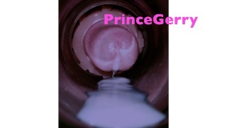 Grande tiro cum dentro fleshlight - conversa suja, orgasmo gemendo alto