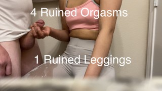 Il a ruiné mes leggings quand j’ai ruiné son orgasme après l’entraînement