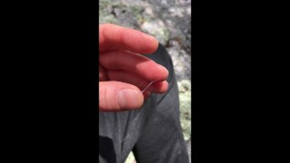 My Fingers Get Juicy with Pussy Cum on the Hiking trail