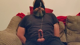 Daddy Tied Up With Vibrator On Cock - SlugsOfCumGuy