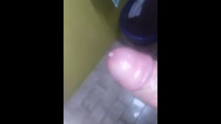 Jerking off in the bathroom