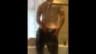 Wanking in the shower 