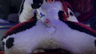 Fursuit Self Wand Ejaculation