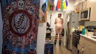 Rollerblading UGLY FAT GIRL is naked and hairy BBW MILF Roller derby lesbian alternative fat ass