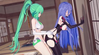 Hyperdimension Neptunia : Futa Green Heart baise Iris Heart