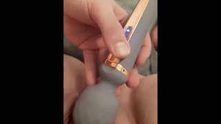 Close up playing with my pussy vibrator