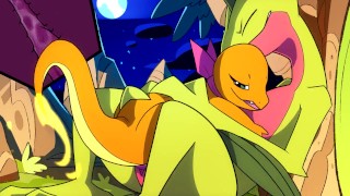 Patreon/Blitzdrachin : Charmander x Grovyle hentai furry animation différence de taille cum à l’intérieur