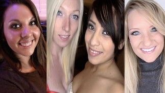 CALI HAYES, ASHLEY, TEGAN RILEY & CALI CARTER SLIKKEN SPERMA