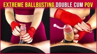 Ballbusting Extrême Double Cum - Branlette Femdom | Ère