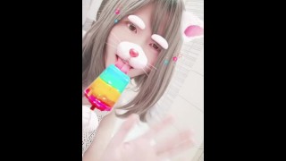 diary♡お尻の穴に挿入できるように、毎日少しずつ遊んでいます( *´艸｀) この動画は無音ですごめんなさい