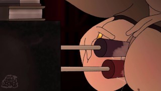 Bibliotecario viene scopata duramente da Fuck Machine Animation