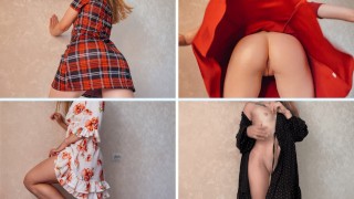 Sexy essayer de robes sans lingerie