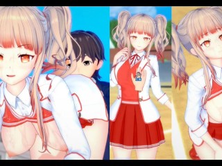 【エロゲーコイカツ！】爆乳JK「茨棘」のおっぱい揉みまくりH！巨乳仁王立ち手コキ・フェラ・パイズリ・正常位・バック3DCGアニメ動画[Hentai Game Koikatsu!
