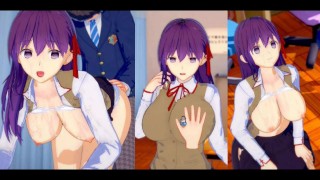 [Jeu Hentai Koikatsu ! ] Avoir des relations sexuelles avec Fate Gros seins Sakura Matou.Vidéo d'ani