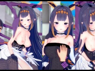 [hentai Game Koikatsu! ] Faça Sexo com Peitões Vtuber Ninomae Ina'nis.Vídeo 3DCG Anime Erótico.