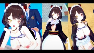 [Jeu Hentai Koikatsu ! ] Avoir des relations sexuelles avec Gros seins Vtuber Inui Toko.Vidéo d'anim