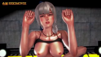 ASMR Honey Select étudiante suce une bite dure travail des pieds levrette cowgirl creampie