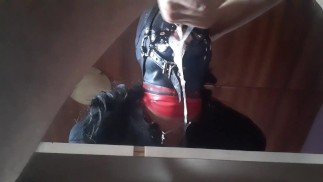 Chupe minha cadela do pau. 10 minutos encapuzado deepthroat com enorme creampie oral