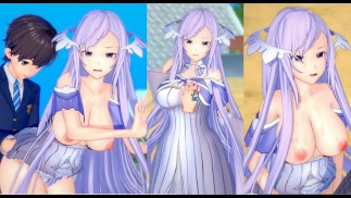 [Hentai Spel Koikatsu! ]Heb seks met Grote tieten SAO Quinella.3DCG Erotische Anime-video.