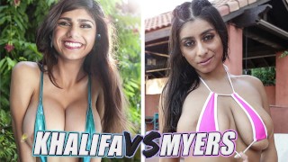 BANGBROS - Bataille des GOAT : Mia Khalifa contre Violet Myers