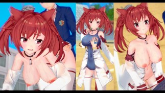 [Hentai Spel Koikatsu! ]Heb seks met Grote tieten Azur Lane I19.3DCG Erotische Anime-video.