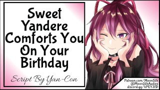 La douce petite amie de Yandere vous réconforte pour votre anniversaire!