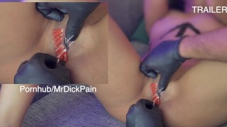 Piercing her pussy shut with needles 4K (Trailer) Indian GF PUSSY VERSION COMPLETE AVAILABLE ON PROFILE