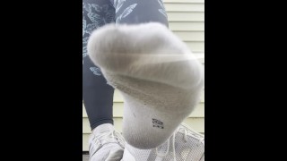 Outside Sock tease