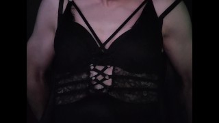 Cross dress hands free masturbating 