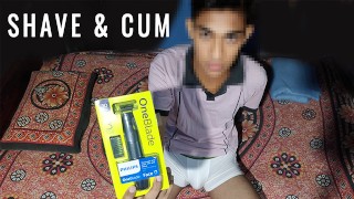 Sri Lanka Gay minet se rase la bite et les couilles avec PHILIPS OneBlade