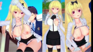 [无尽游戏 Koikatsu ！ ] 与 Arifureta shokugyou 发生性关系 大山雀 Yue。 3DCG 色情动漫视频。