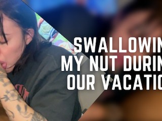 Meisje Zuigt En Slikt Mijn Noot Tijdens Onze Vakantie - OF Beautyinchaosss