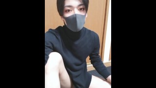 日本人男子のオナニー　タートルネックセーター　Japanese　amateur　20代