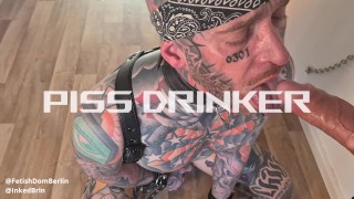 Teaser | Tatoué Inkedbrln suce la grosse bite de Lucio et boit de la pisse