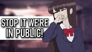 Embarassing Komisan en public! - La manger sous sa jupe 🍑 - Jeu de rôle audio érotique