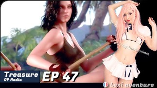 (Partie 47) Elle commente le jeu en français( porngame letplay FRENCH ) Treasure of nadia