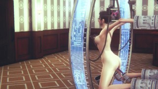 Hentai Ongecensureerd 3D - Miwa in seksmachine dubbele dildo