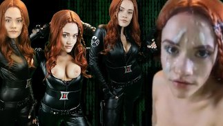 Black Widow "interroga" um prisioneiro -Cosplay
