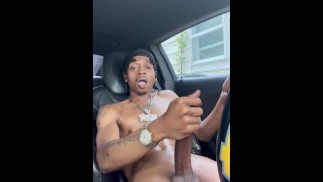 Big Black Dick Busted a Big Ass Nut in Car in Public FOLLOW MY IG FOR FREE NUDES : _Yeahitsrell23